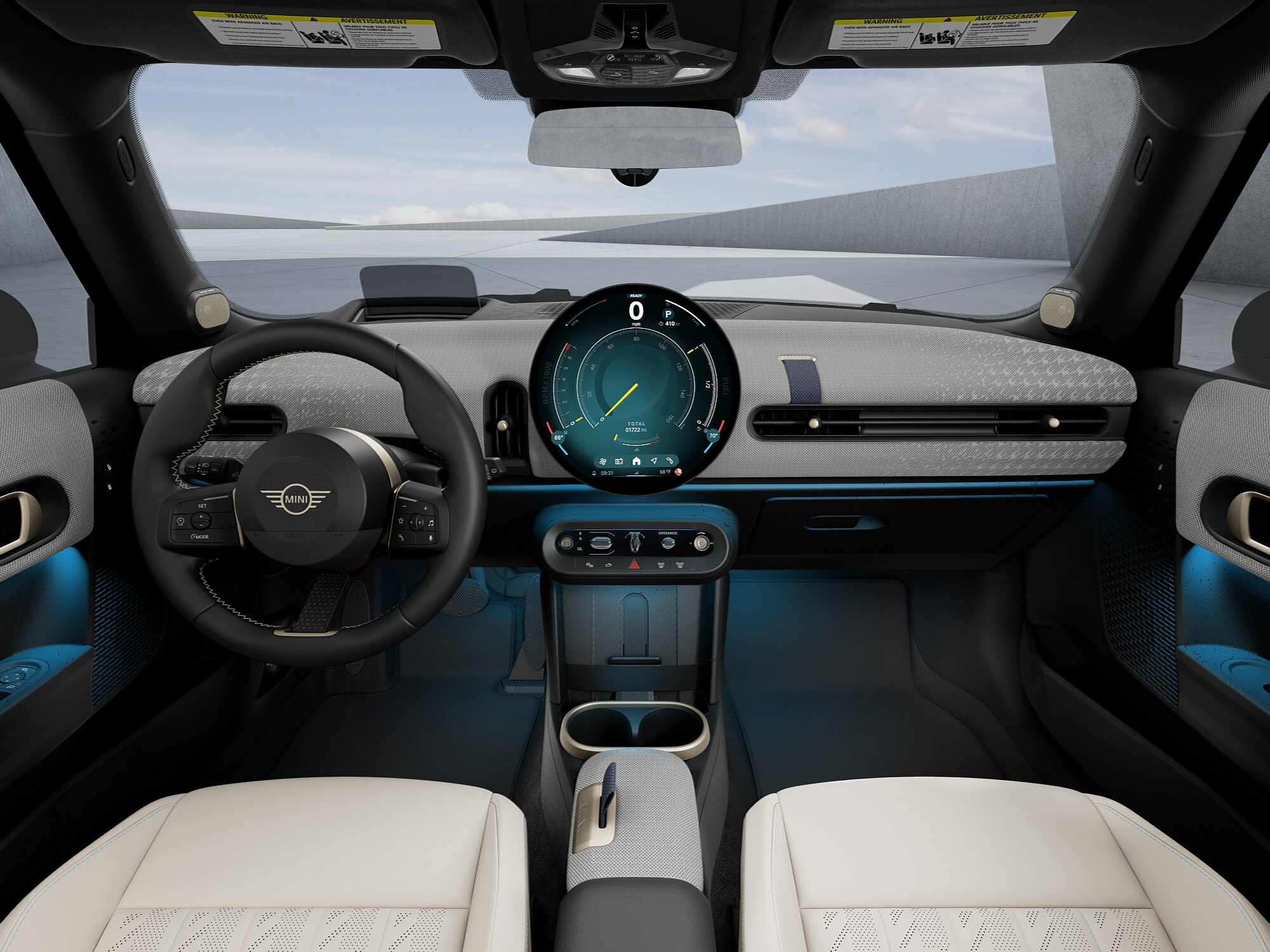 MINI Cooper dashboard and circular display